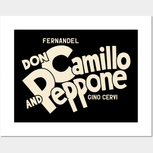 Don Camillo and Peppone Typography Design Posters and Art